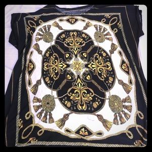 Black, White & Gold Shirt